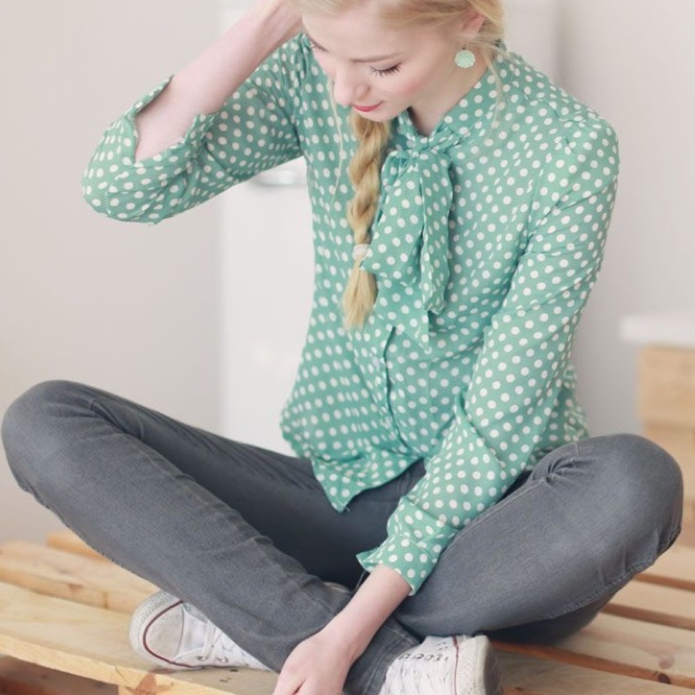 EUC Linen Polka Dot Shirt